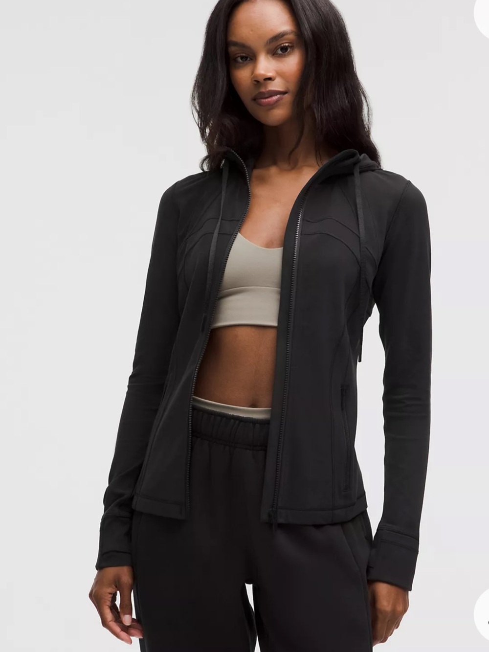 Lululemon Define Hooded Jacket Nulu Black Size 6